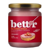 Bett'r bio vegán epres kesudiókrém hozzáadott cukor nélkül, 250g